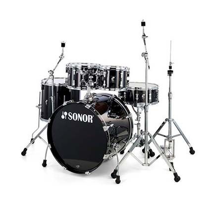 Batería Sonor AQ1 Studio Black 20,10,12,14,14 Incluye Herrajes