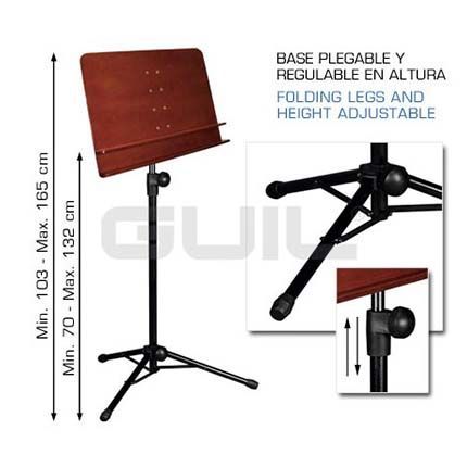 atril director orquesta de madera