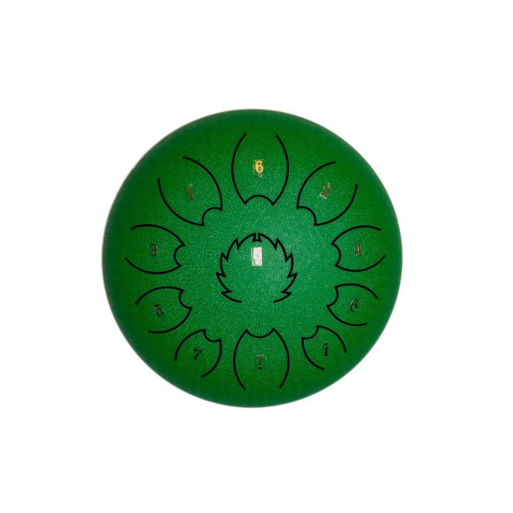 Steel Tongue Drum F-Zone STD818N Verde 1 Steel Tongue Drum F-Zone STD818N Verde