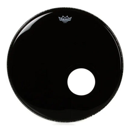 parche color negro para bombo de bateria